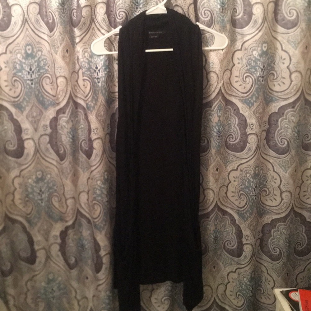 BCBG Maxazria long sleeveless cardigan